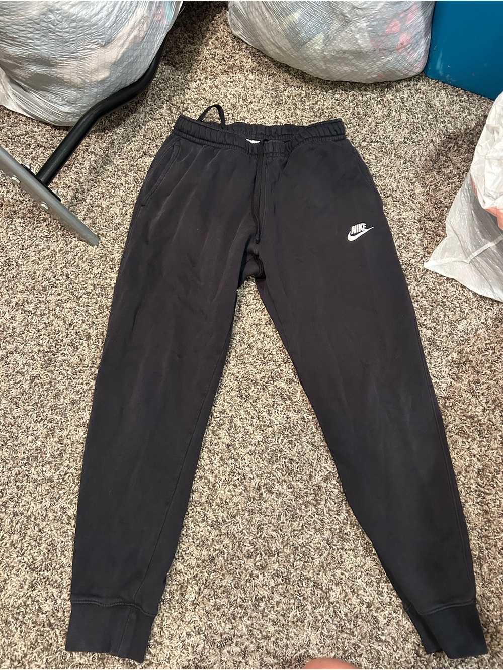 Nike black men’s Sweatpants with White Logo